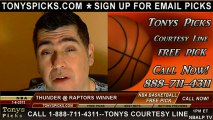 Toronto Raptors versus Oklahoma City Thunder Pick Prediction NBA Pro Basketball Odds Preview 1-6-2013