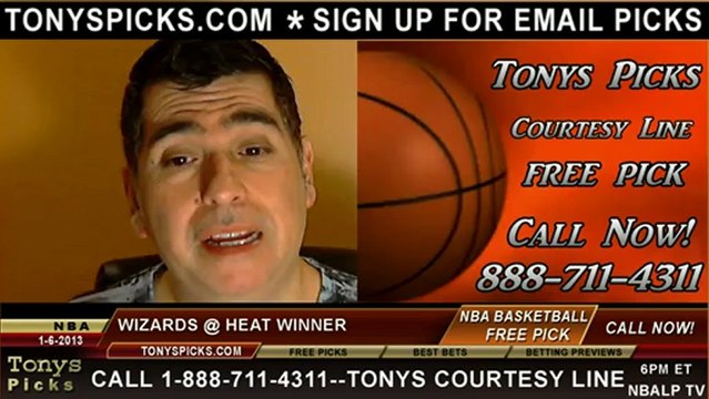 Miami Heat versus Washington Wizards Pick Prediction NBA Pro Basketball Odds Preview 1-6-2013