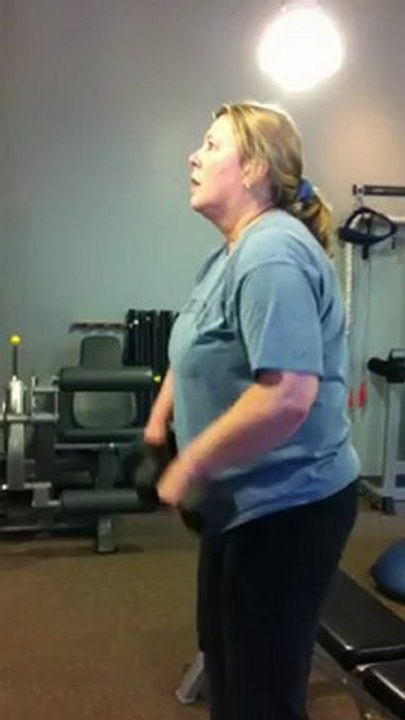 Weight loss exercise Upright row with dumb bells