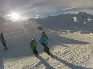 Damien 4 ans et ses frères en snowboard