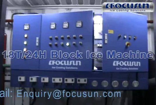 FOCUSUN 18tons containerized direct refrigeration block ice machine