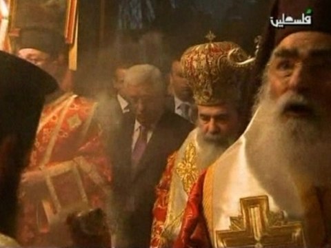 Greek Orthodox parishioners attend mass