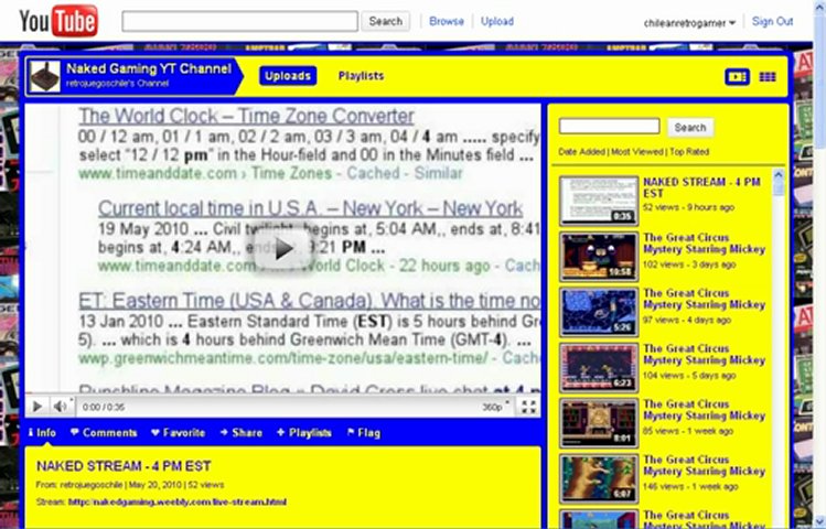 NAKED GAMING YOUTUBE CHANNEL AND WEBSITE