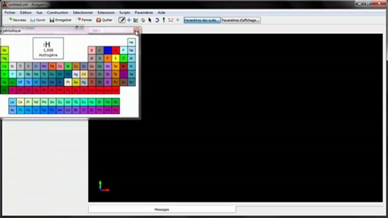 utiliser le logiciel avogadro (partie 1)