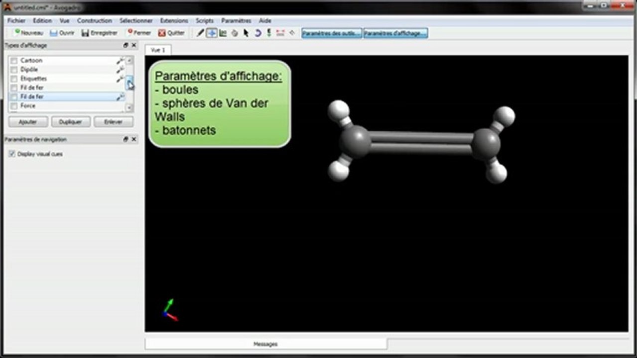 utiliser le logiciel avogadro (partie 2)
