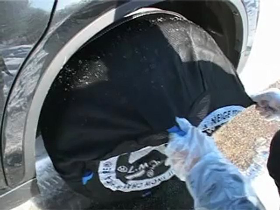 POLAIRE SHOW'7:  4x4 utilitaire camping-car Textil Snow Chain removing  - Chaine à neige textile 4x4 utilitaire camping-car démontage