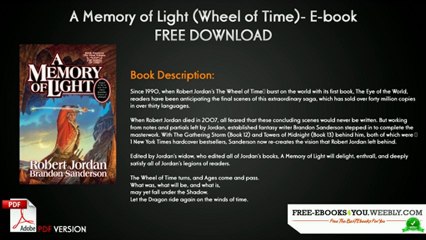 A Memory of Light (Wheel of Time)- Ebook Free Download!