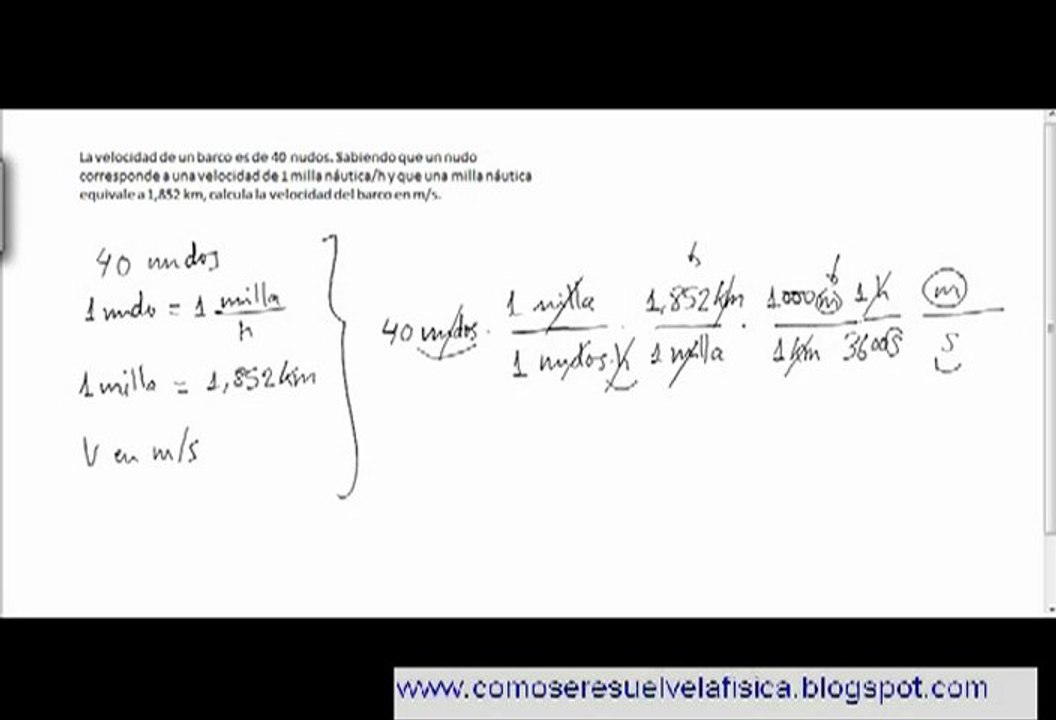 fisica cinematica conversion de unidades