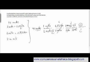 fisica cinematica conversion de unidades
