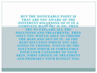 Competence of Acne Cream and Practical Treatments