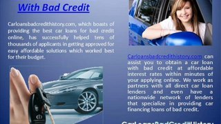 Apply For Car Loan With Bad Credit