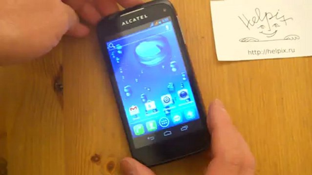 Alcatel OT-997D - распаковка, первое включение