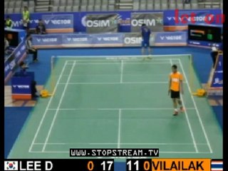Victor Korea Open 2013 ภควัฒน์ วิไลลักษณ์ VS Dong Keun Lee Set1
