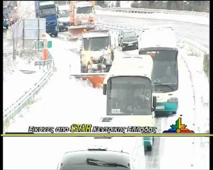 Μαρτίνο, χιόνια στην εθνική οδό