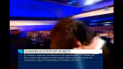 El blaugrana Messi, Balón de Oro por cuarto año consecutivo