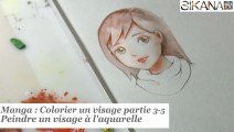 Manga : Comment colorier un visage à l'aquarelle 3-5 - Peindre le visage - HD