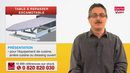 Table à repasser escamotable, par Qama