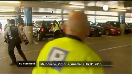 Police chase wild kangaroo in Melbourne airport - no comment