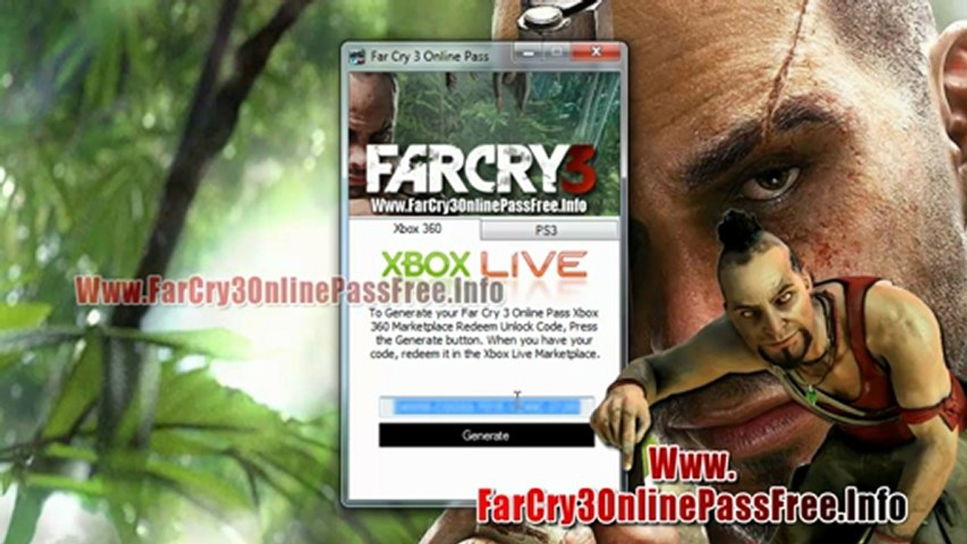 Far Cry 3 Online Pass Code Unlock Tutorial - Xbox 360 - PS3 - video  Dailymotion
