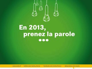 Tous les collaborateurs de l'Andra vous présentent leurs meilleurs vœux pour l'année 2013