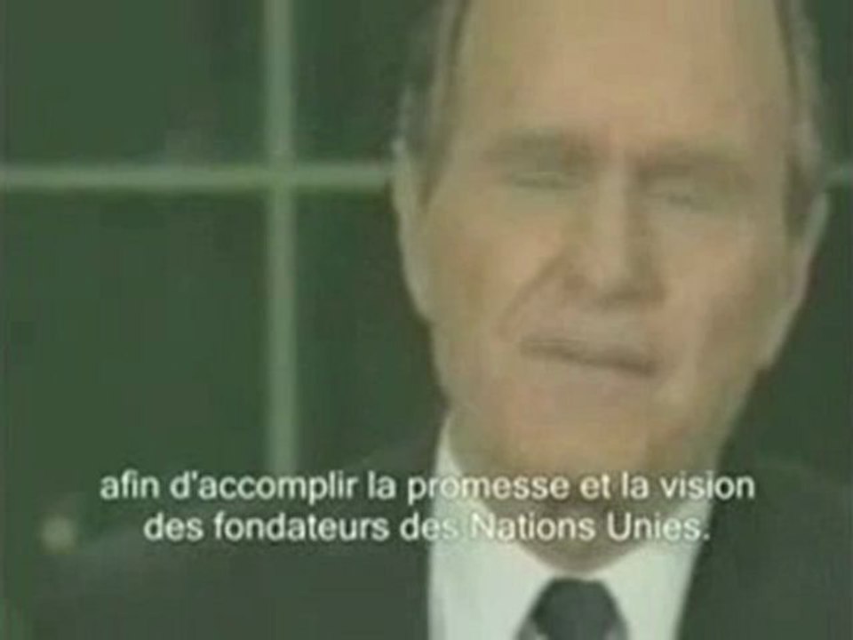 Georges Herbert Walker Bush - Nouvel ordre mondial - 1991