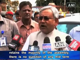 Congress afraid of mid term polls- Nitish Kumar.mp4