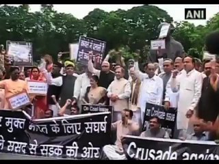 Congress slams BJP for Parliament logjam over coal gate scam.mp4