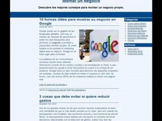 Presentación de la web montar un negocio