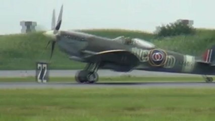 RAF Spitfire landing