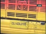 Passenger bus catches fire in Gumla.mp4