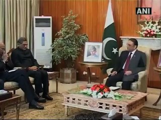 SM Krishna meets Pakistan President.mp4