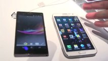 Sony Xperia Z Vs. Samsung Galaxy Note - CES 2013 - GizmoSlip