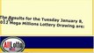 Mega Millions Lottery Drawing Results for January 8, 2013