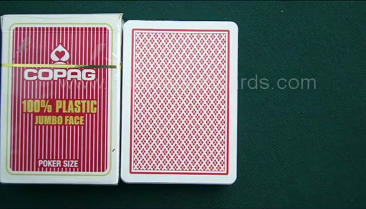 POKER-PLAYING-CARDS--Copag-100%plastic-jumbo-face-(Red)