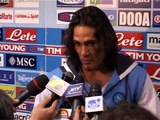 Napoli - Cavani dopo la vittoria con la Roma (07.01.13)