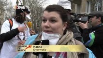 Enfermeras francesas protestan frente al ministerio de Sanidad(071213)