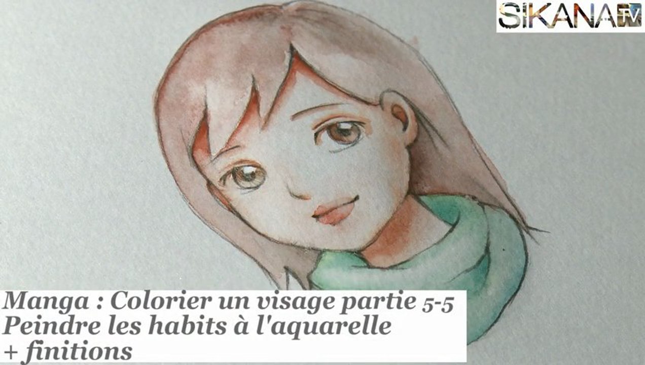 Manga : Comment colorier un visage à l'aquarelle 5-5 - Peindre les habits -  HD - Vidéo Dailymotion