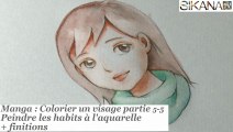 Manga : Comment colorier un visage à l'aquarelle 5-5 - Peindre les habits - HD