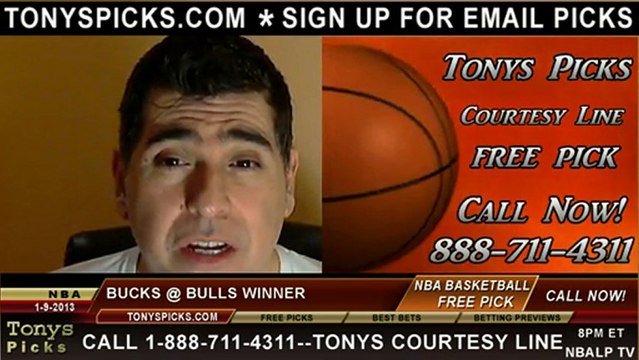 Chicago Bulls versus Milwaukee Bucks Pick Prediction NBA Pro Basketball Odds Preview 1-9-2013