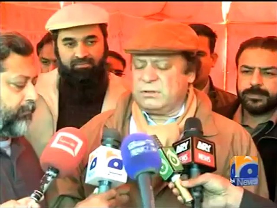 Geo Report- Nawaz Sharif Talks to Media- 08 Feb 2012.mp4