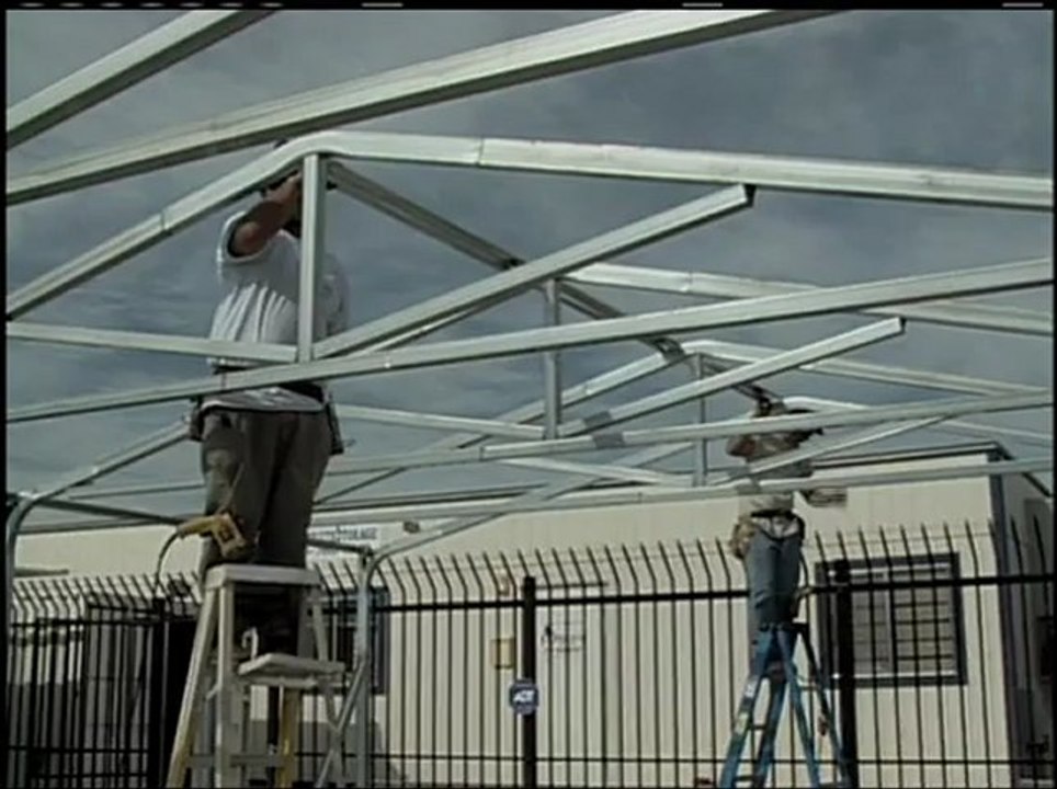 Metal Building Installation Series Step 9 - Squaring Up the Frame