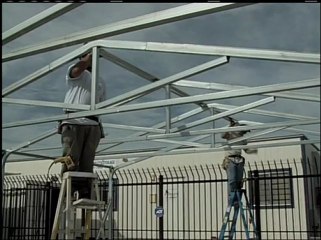 Metal Building Installation Series Step 9 - Squaring Up the Frame