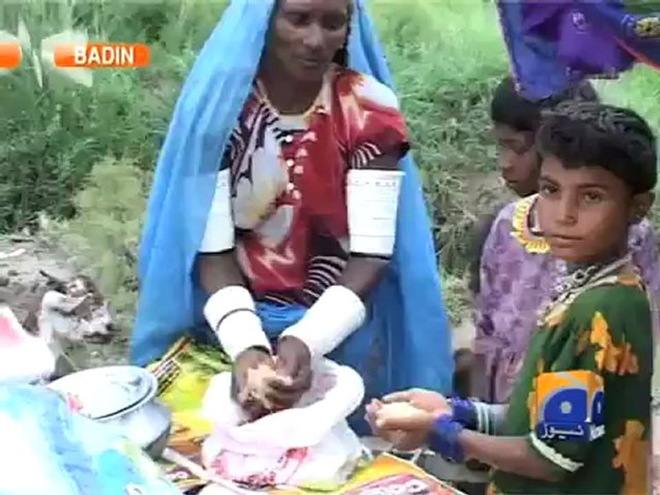 Villages flooded in Badin.mp4