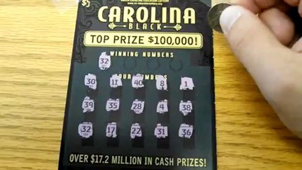 Winning scratch off lottery ticket