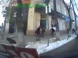 Bus runs into pedestrians after skidding on icy road PeriKizi.Net