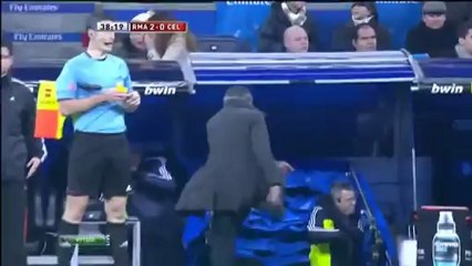 Mourinho pète un plomb lors du match Real - Celta Vigo