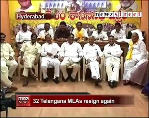 32 Telangana MLAs resign again.wmv.mp4