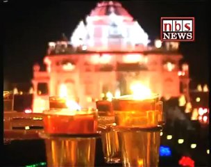 Akshardham glows in the beauty of lamps.mp4