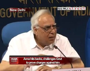 Anna hits backs challenges govt to prove charges against him.mp4
