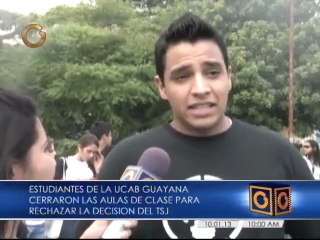 Universitarios protestan en Guayana tras decisión del TSJ